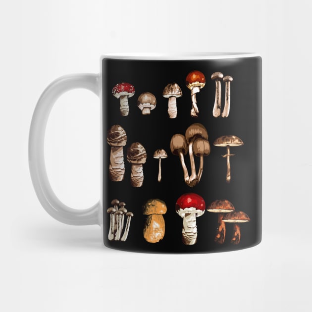 Mushroom Picker Mushrooms Collection Nature Lover by Foxxy Merch